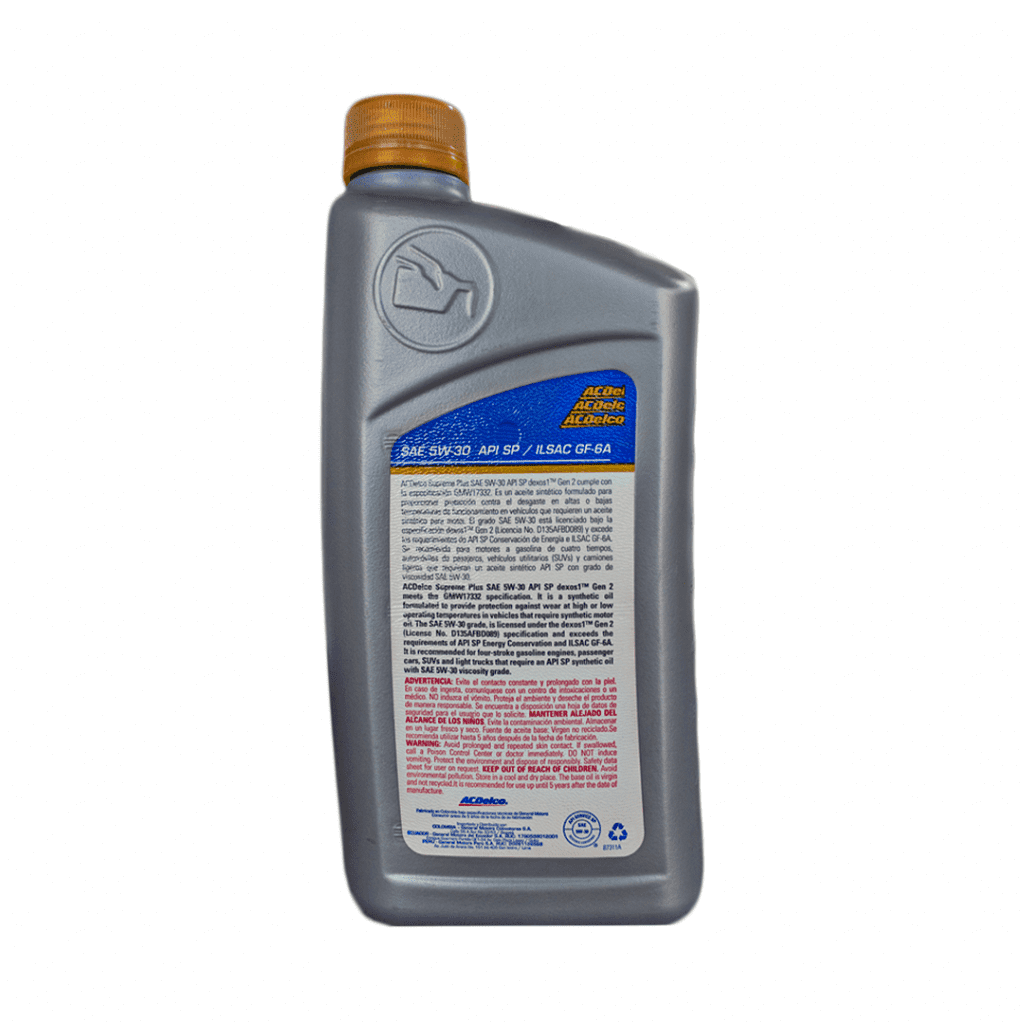 Aceite ACDelco 5W30 Cuarto distribuidora Herca