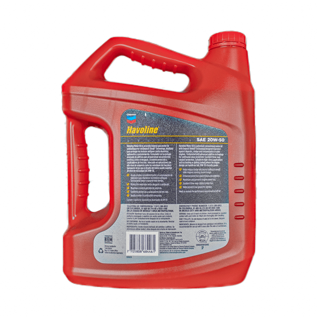 Aceite Chevron Havoline SAE 20W50 distribuidora Herca