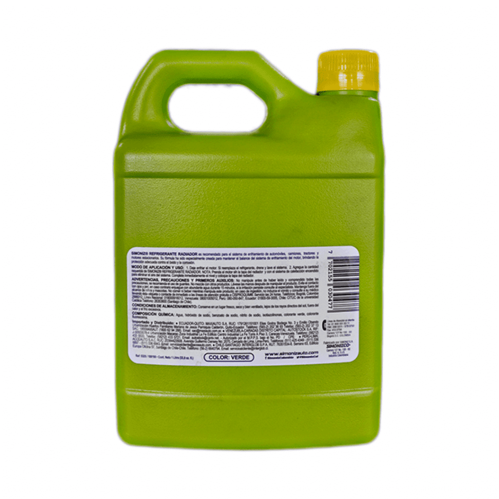 Refrigerante Radiador Simoniz Color Verde 1 Litro distribuidora Herca
