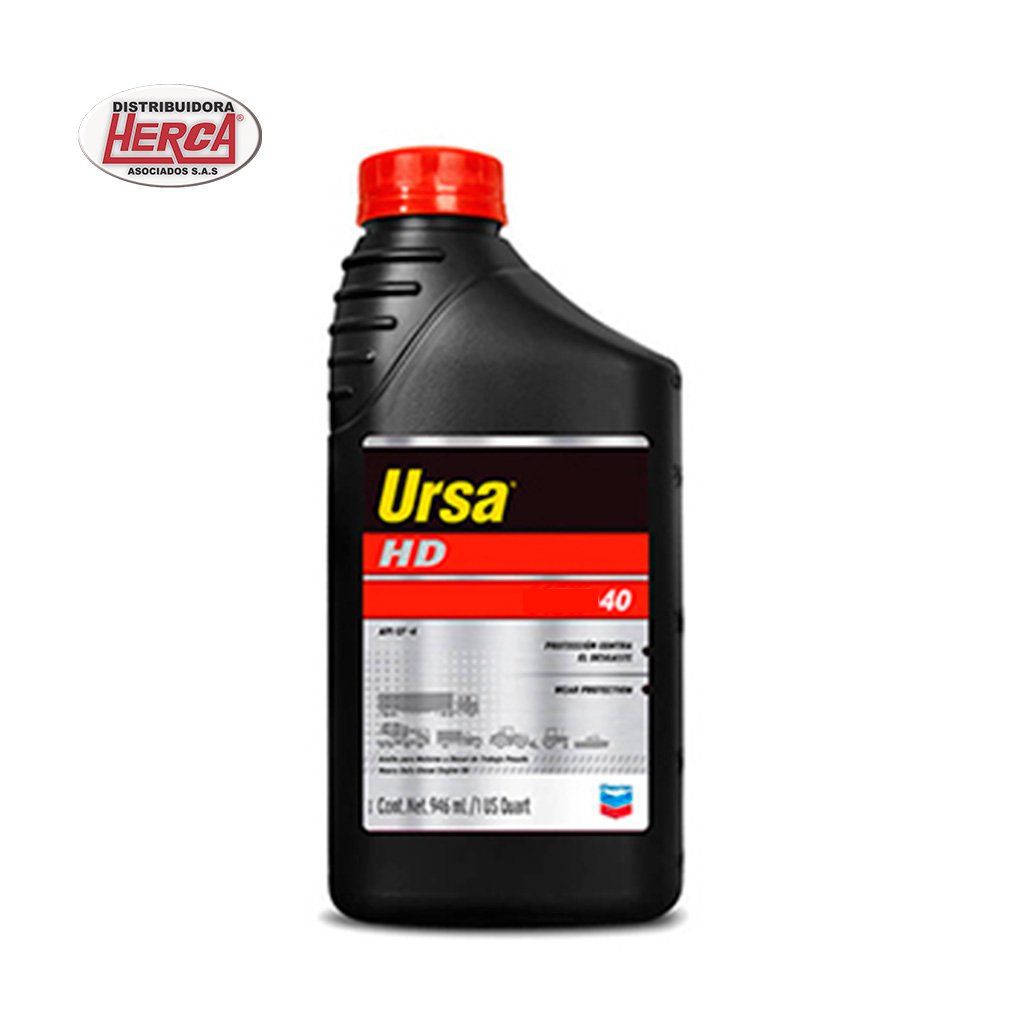 aceite de motor Chevron Ursa HD SAE 40 1/4 es un aceite monogrado de alta calidad diseñado para motores diésel de servicio pesado